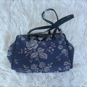 Vintage Brighton blue Floral tapestry bag